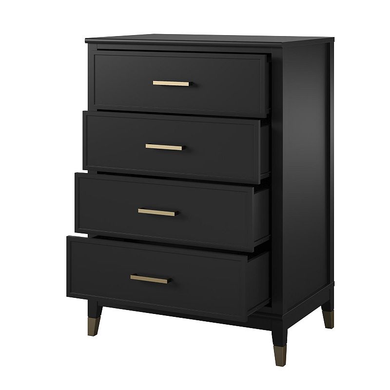 CosmoLiving Westerleigh 4-Drawer Dresser, Black
