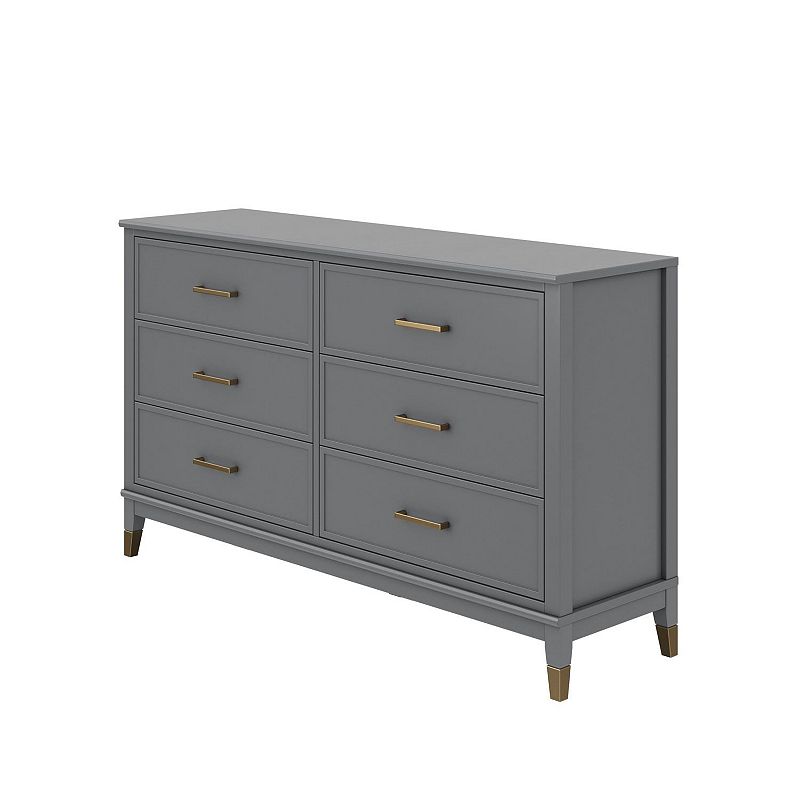 CosmoLiving Westerleigh 6-Drawer Dresser, Grey