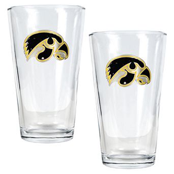 Iowa Hawkeyes 2 pc Pint Ale Glass Set