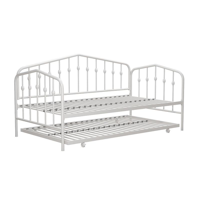 Twin Bushwick Metal Daybed & Trundle White - Novogratz