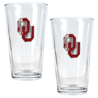 University of Oklahoma Sooners 2 pc Pint Ale Glass Set