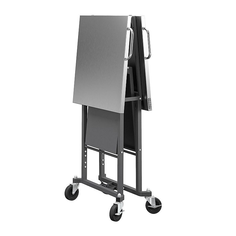 Cosco Smart Fold Stainless Steel Commercial-Grade Portable Folding Workbenc