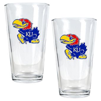 Kansas Jayhawks 2 pc Pint Ale Glass Set