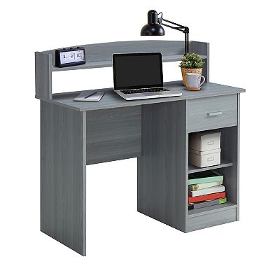 Techni Mobili Modern Office Desk with Hutch