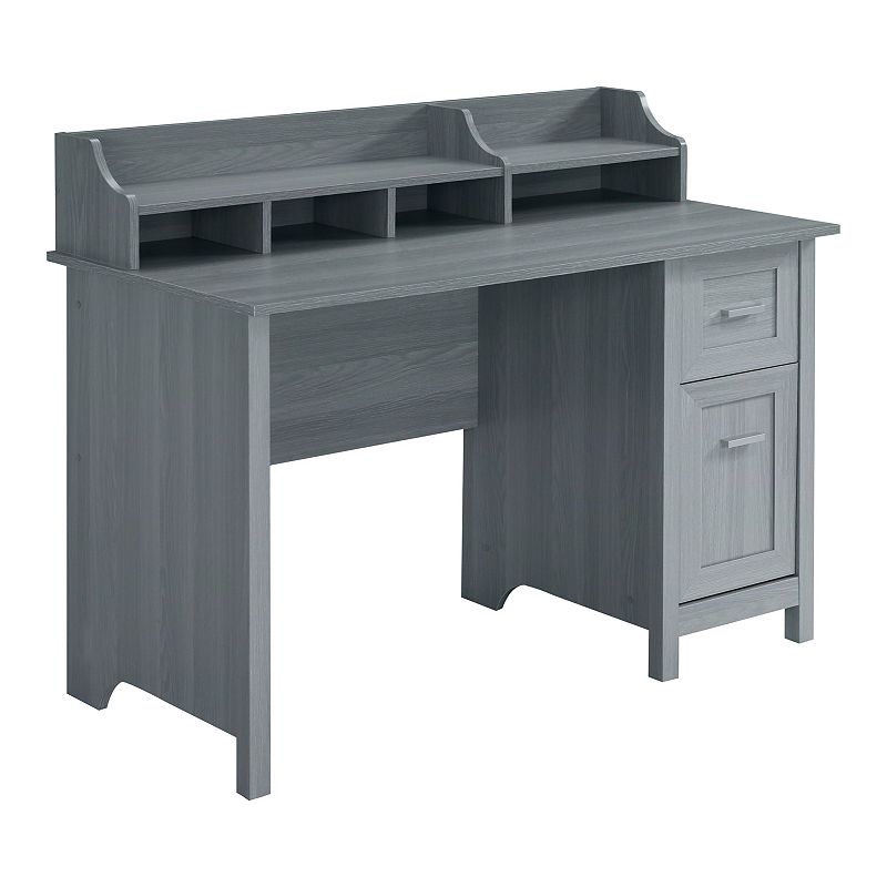 Techni Mobili Classic Storage Office Desk, Grey