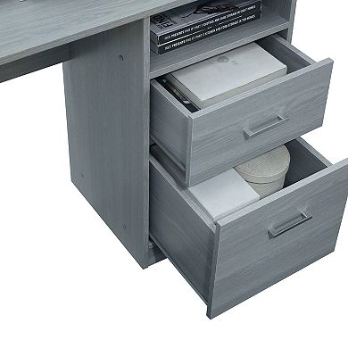 Techni Mobili Functional L-Shape Desk with Storage