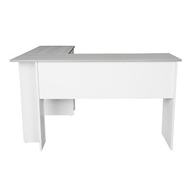 Techni Mobili Modern L-Shaped Desk with Side Shelves