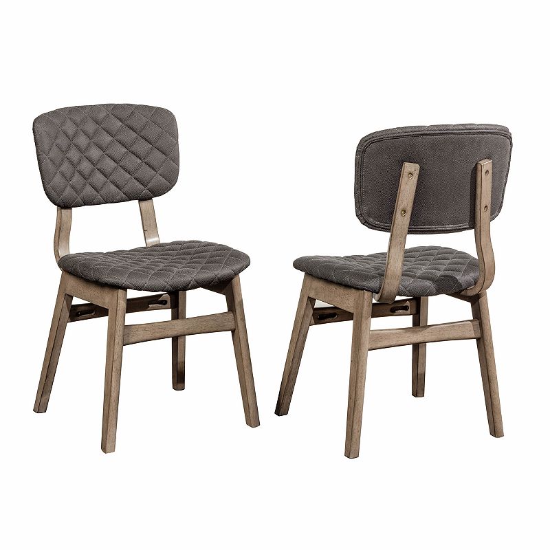 Hillsdale Furniture Alden Bay Upholstered Dining Chair 2-piece Set, Grey