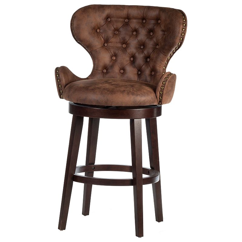 Hillsdale Furniture Mid-City Swivel Bar Stool, Brown