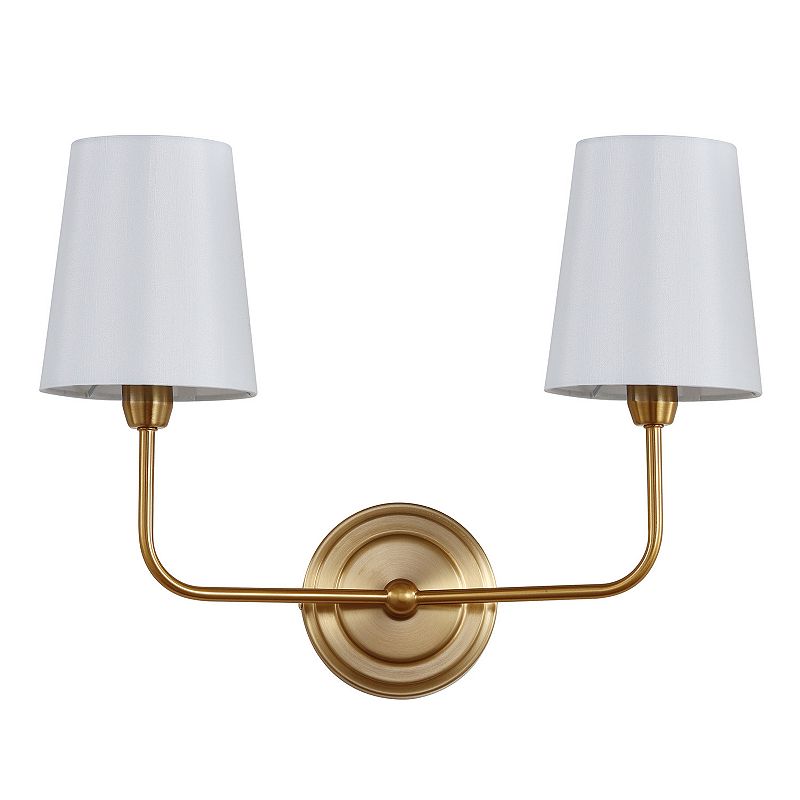 Safavieh Ezra Antique Two Light Wall Sconce  Brass Gold