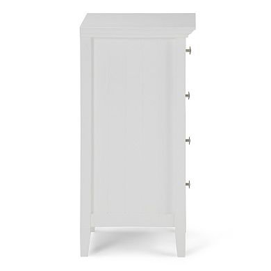 Simpli Home Acadian Four-Drawer Floor Storage Bath Cabinet