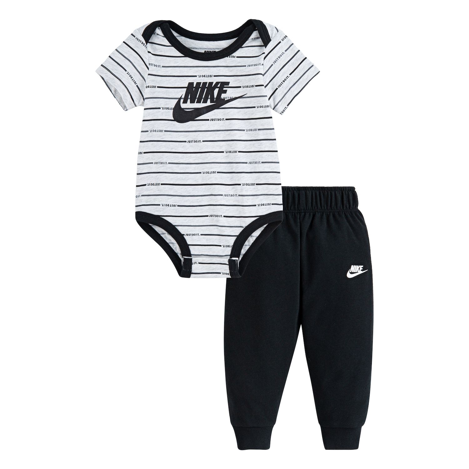 Baby Boy Nike 2 Piece Striped Logo 