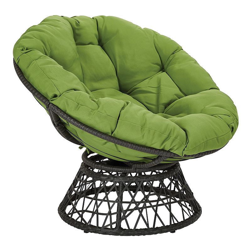 OSP Home Furnishings Papasan Chair, Green