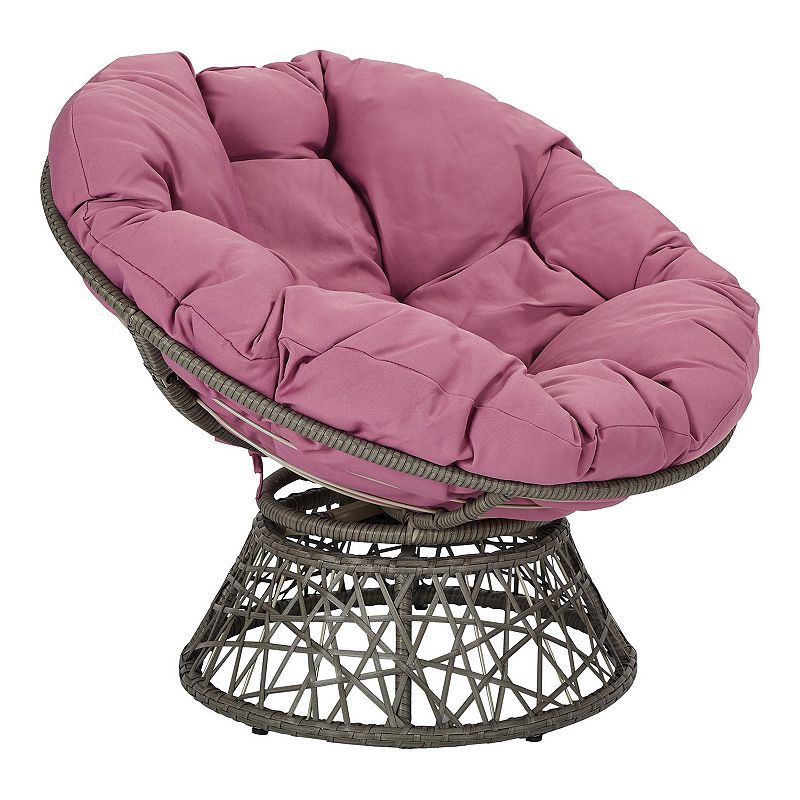 OSP Designs Papasan Chair, Purple
