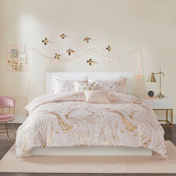 Intelligent Design Natalia Metallic Printed Comforter Set