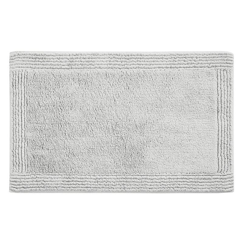 Madison Park 21"x34" Splendor Cotton Tufted Reversible Bath Rug Gray