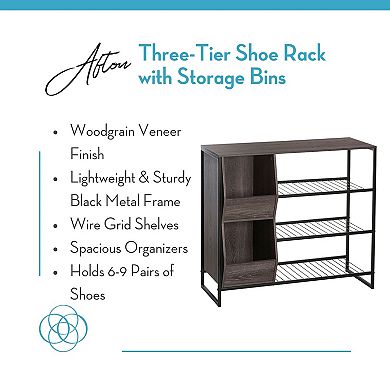 RiverRidge Home Afton 3-Tier Storage Shoe Rack