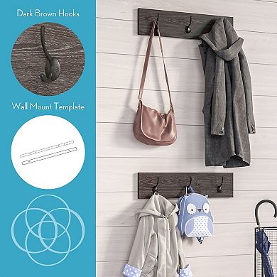 RiverRidge Home 2-pk. Afton 3-Hook Coat Rack