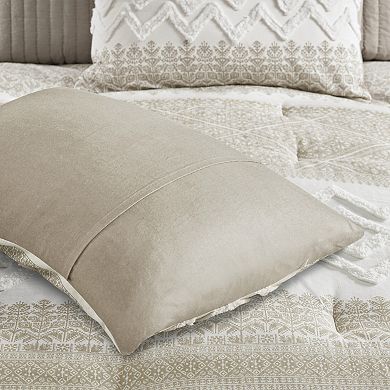 INK+IVY Mila 3-Piece Cotton Printed Comforter Set with Chenille Tufting