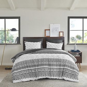 INK+IVY Mila 3 pc Cotton Chenille Tufted Duvet Cover Set with Shams