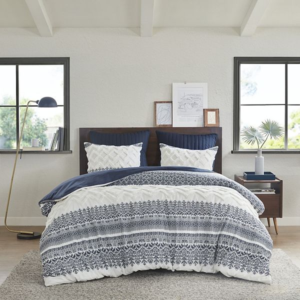 Ink Ivy Mila Cotton Printed Duvet Cover And Sham Set