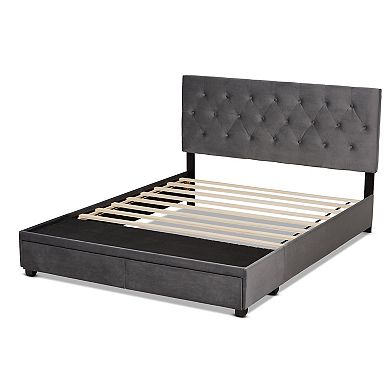 Baxton Studio Caronia Tufted Storage Bed