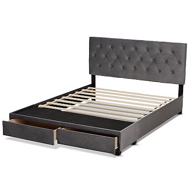 Baxton Studio Caronia Tufted Storage Bed