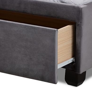 Baxton Studio Caronia Tufted Storage Bed