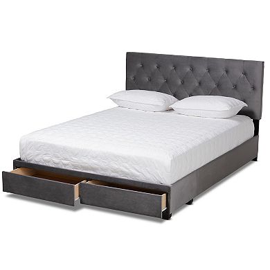 Baxton Studio Caronia Tufted Storage Bed