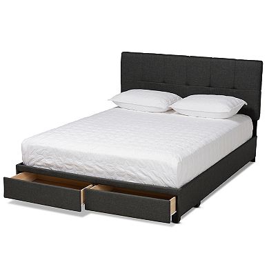 Baxton Studio Netti Tufted Storage Bed