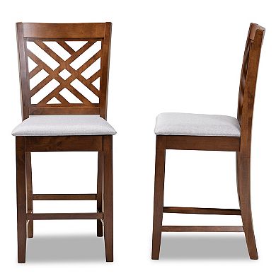 Baxton Studio Caron Counter Stool 2-Piece Set