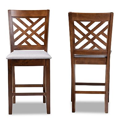 Baxton Studio Caron Counter Stool 2-Piece Set