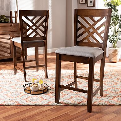 Baxton Studio Caron Counter Stool 2-Piece Set