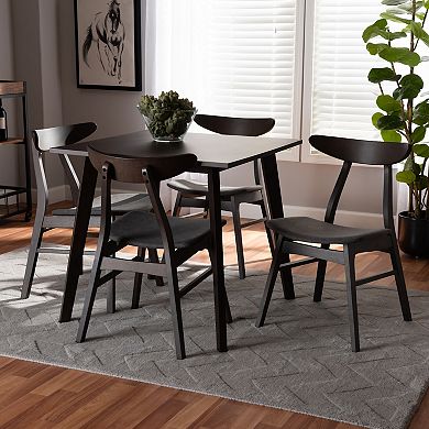 Baxton Studio Britte Dining Table & Chair 5-Piece Set