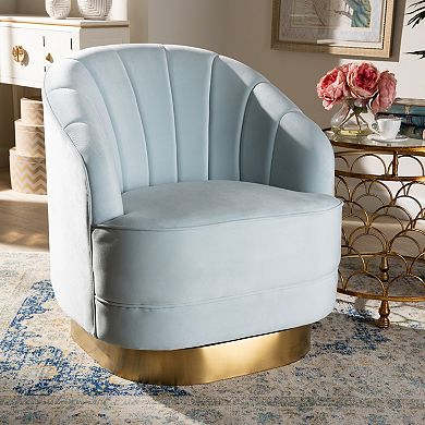 Baxton Studio Fiore Curved Back Accent Chair