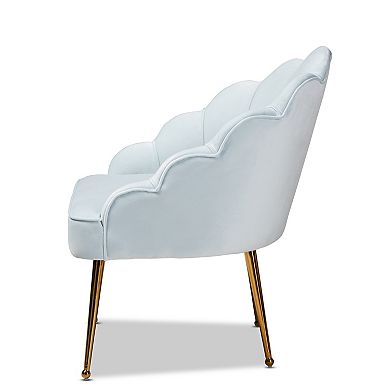 Baxton Studio Cinzia Scalloped Accent Chair