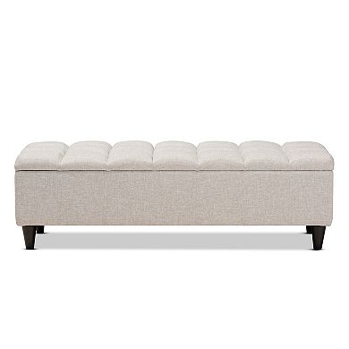 Baxton Studio Brette Storage Ottoman