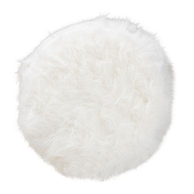 Baxton Studio Celia Faux Fur Ottoman