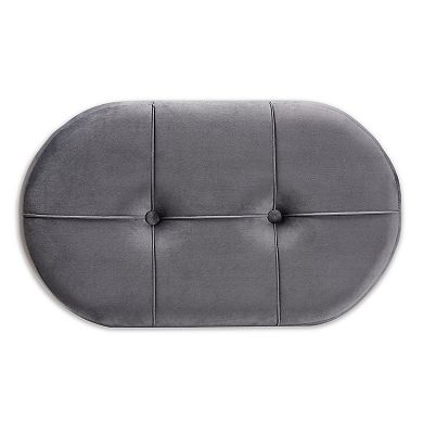 Baxton Studio Simone Mid-Century Ottoman