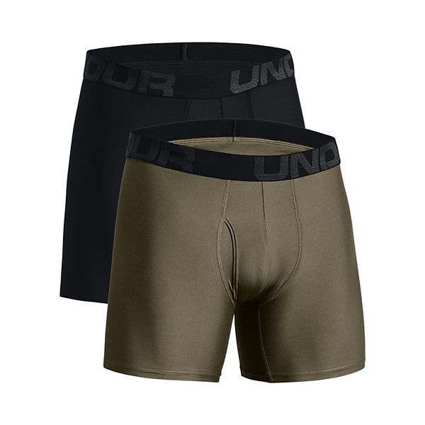 Men's Under Armour 2-pack UA Tech&trade; 6-inch Boxerjock&reg; Briefs - Black Tent (5XL)