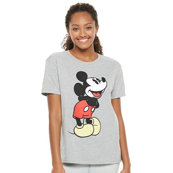 Juniors' Mickey Mouse Smile Graphic Tee