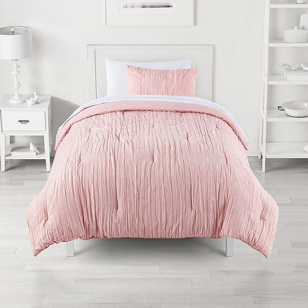Piece Reversible Comforter Set With Sheets, Blush Pink Bedding Twin Xl