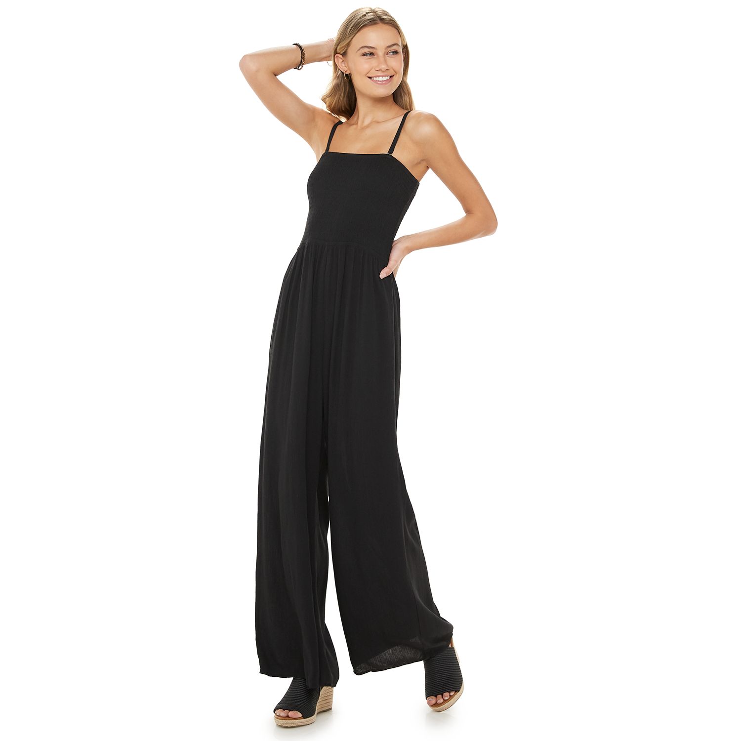 juniors black jumpsuit
