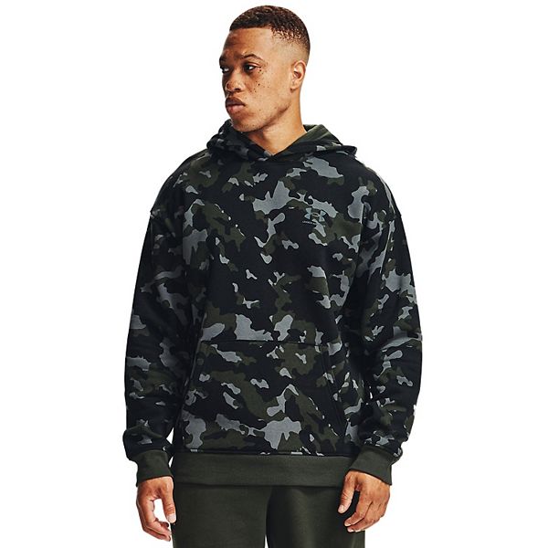 Under Armour Rival Mens Fleece Hoody Green Camo Stylish Gym Training Workout 