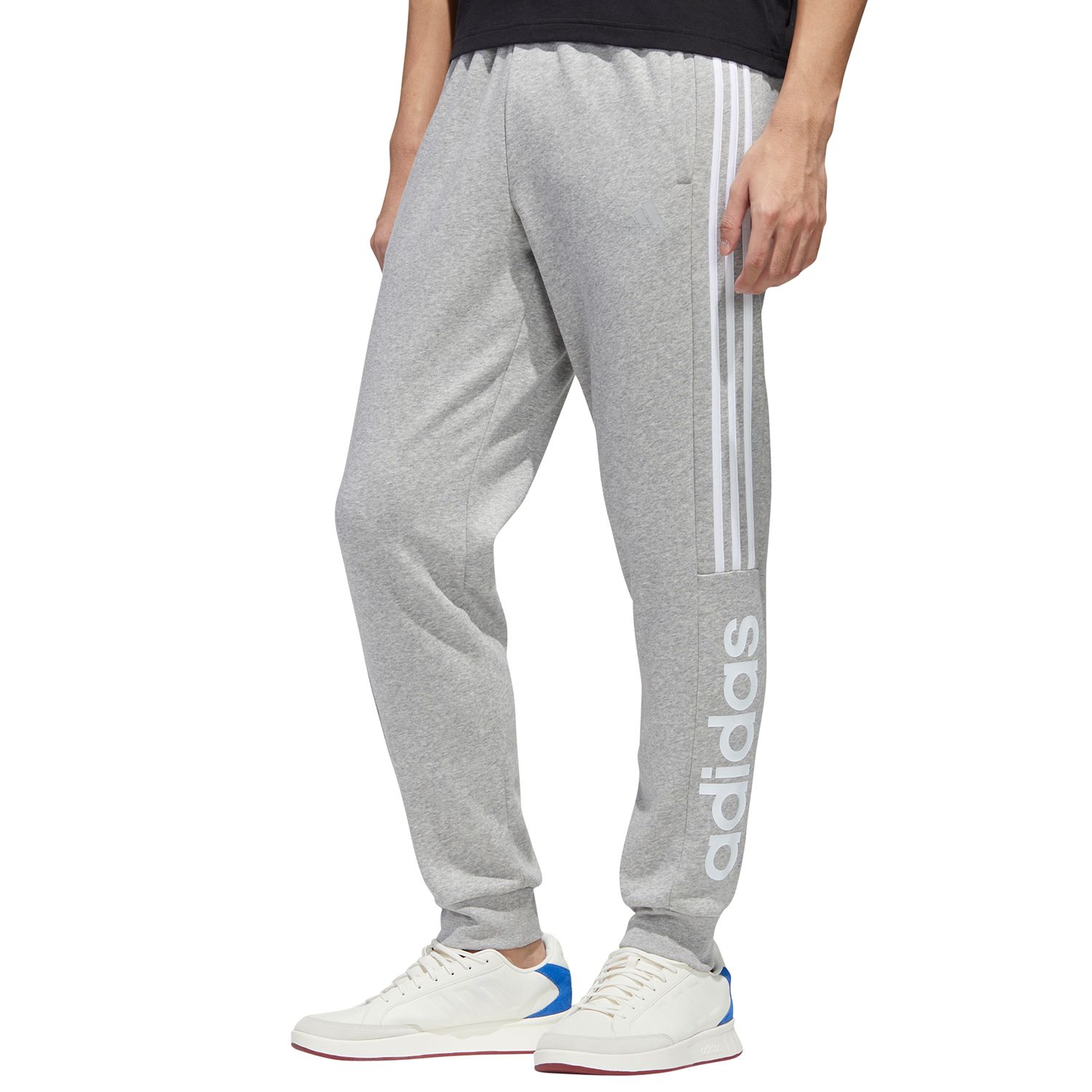 white adidas joggers