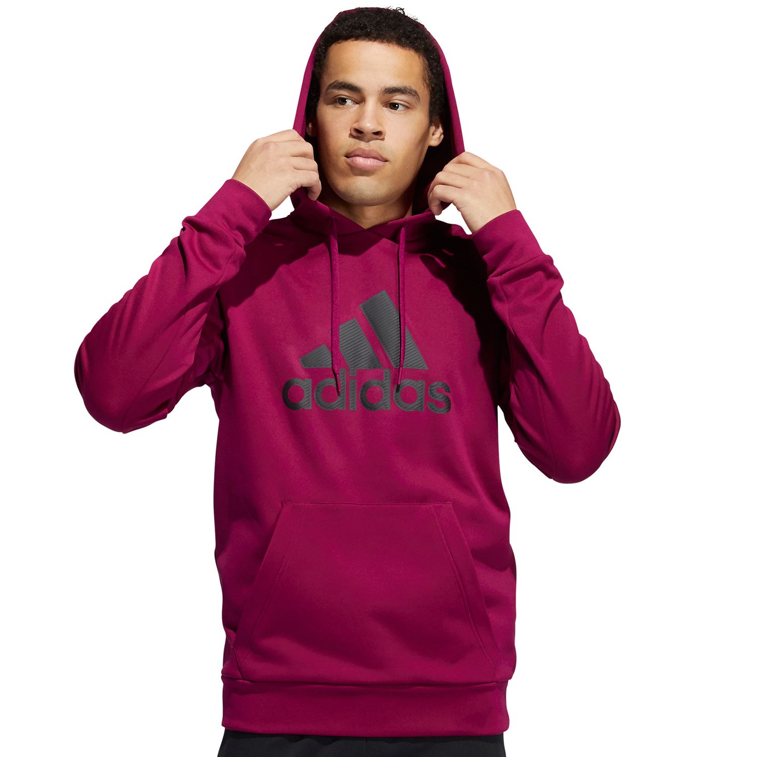 pink hoodie with black strings