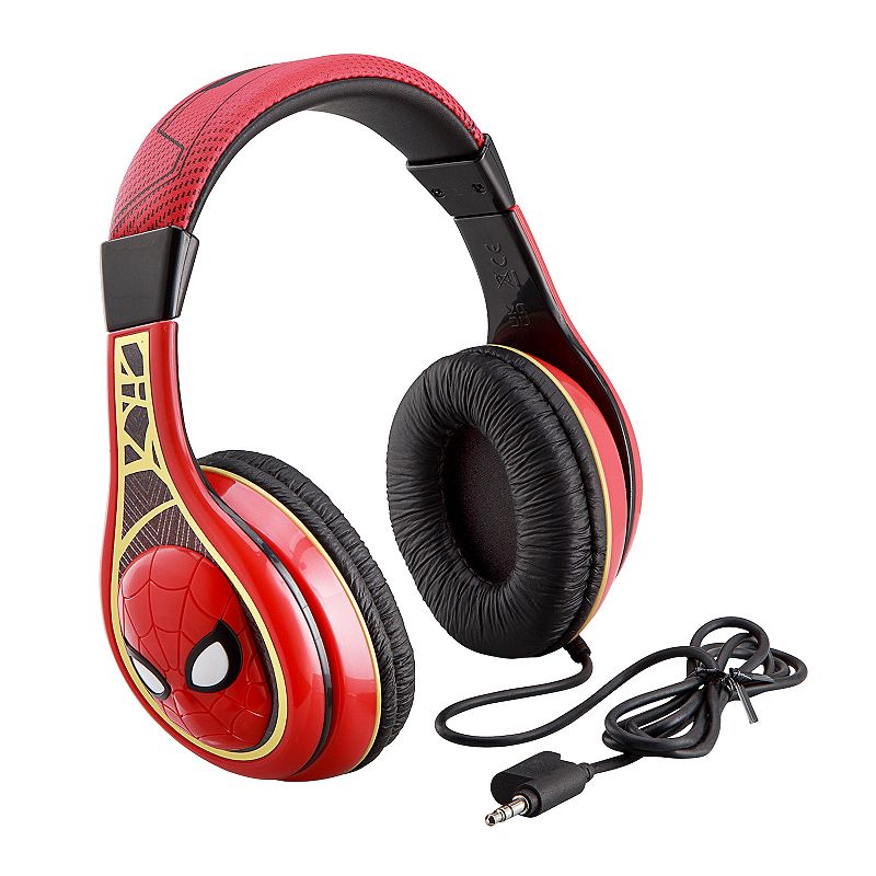 eKids - Marvel Spider-Man Wired Over-the-Ear Headphones - Red/Blue/Black