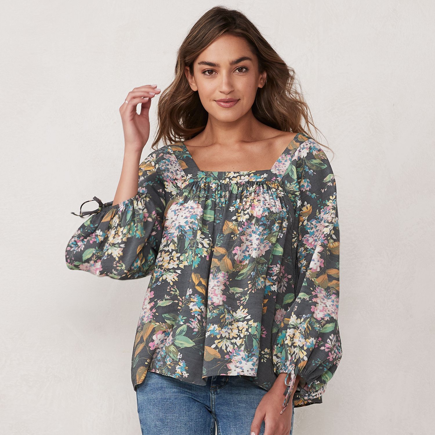 peasant neckline top