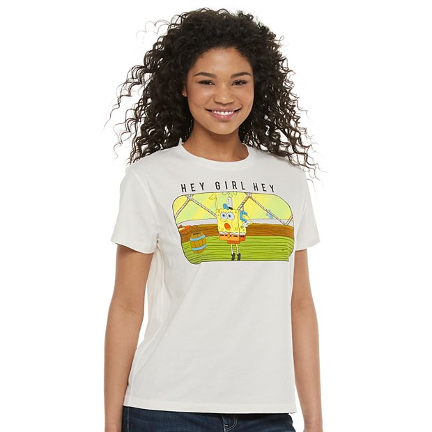 Little & Big Girls Crew Neck Spongebob Short Sleeve Graphic T