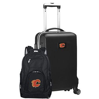 Calgary Flames Deluxe Hardside Carry-On Spinner Luggage & Backpack Set